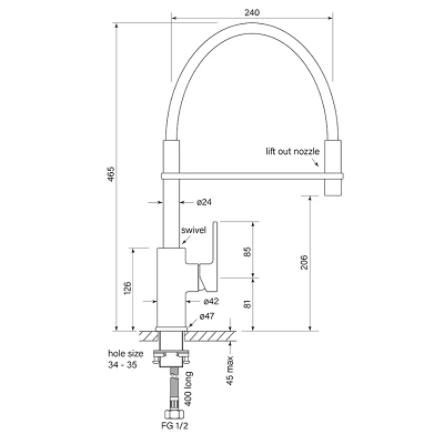 Pull Out Kitchen Mixers Category - Sea of White