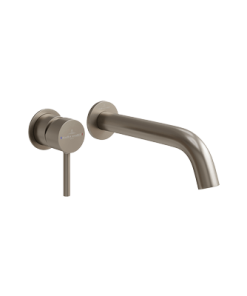 Vita Wall Mounted Basin Mixer - Brushed Nickel
